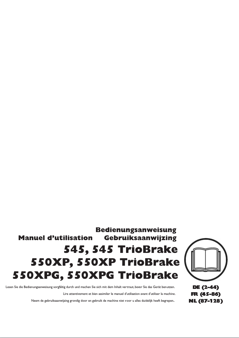 Page 1 of the manual User Manual Husqvarna 550 XP