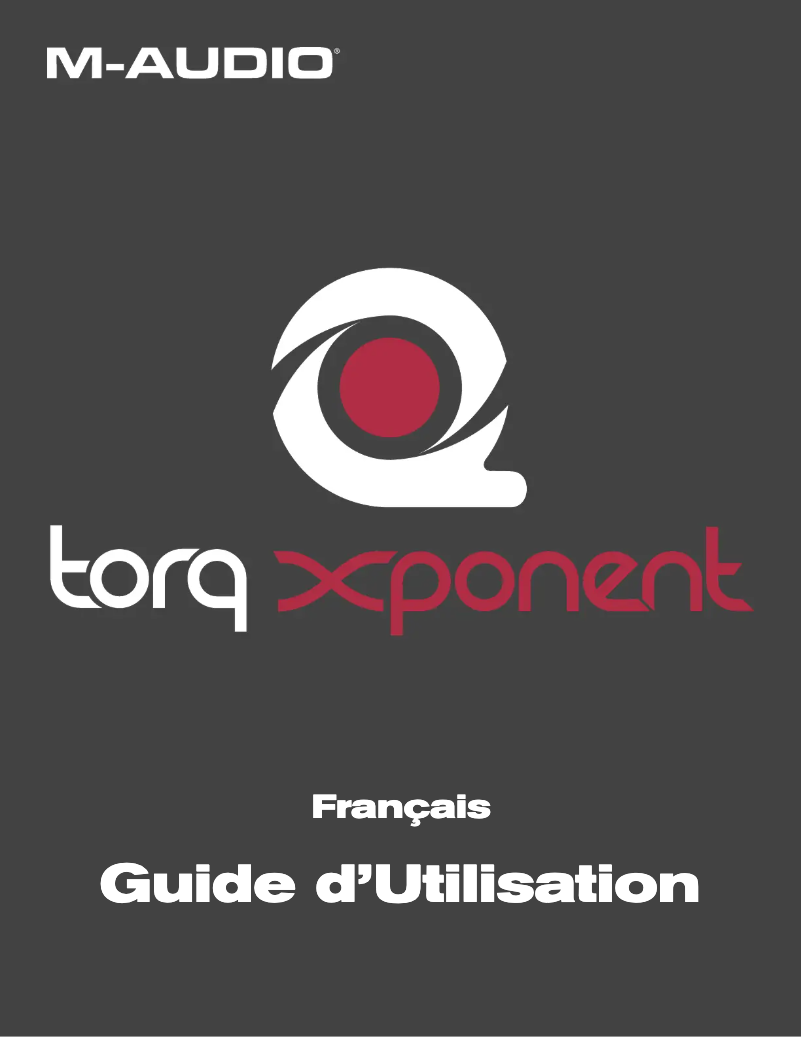 First page image of the manual for Xponent