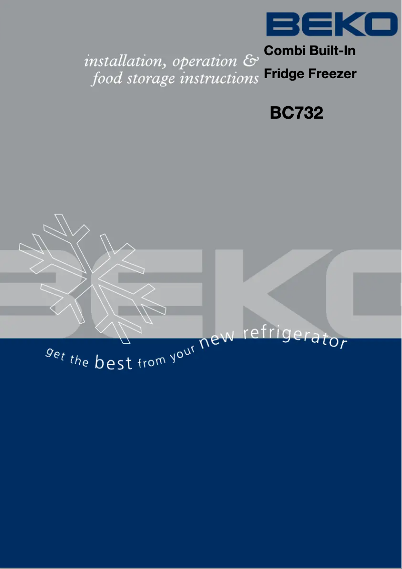 Page 1 of the manual User Manual Beko BC732