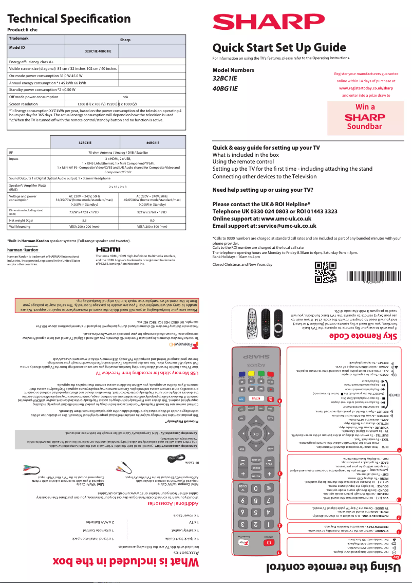 First page image of the manual for 32BC1IE