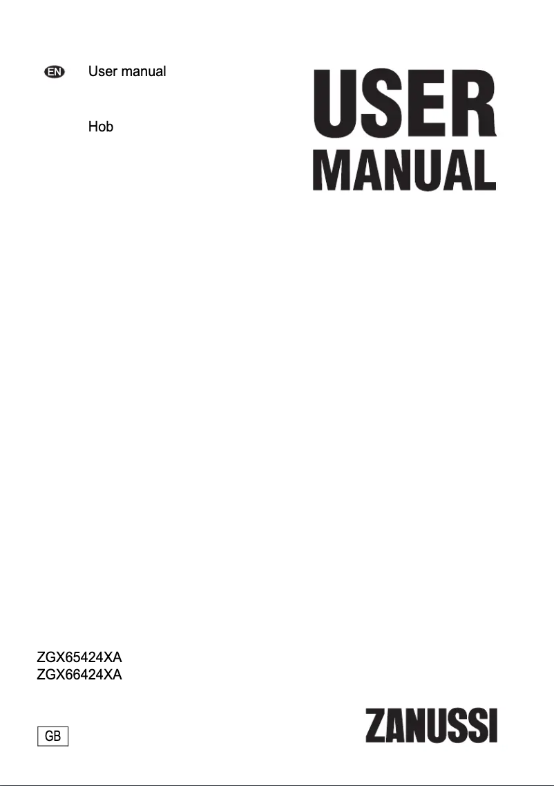 First page image of the manual for ZGX66424XA