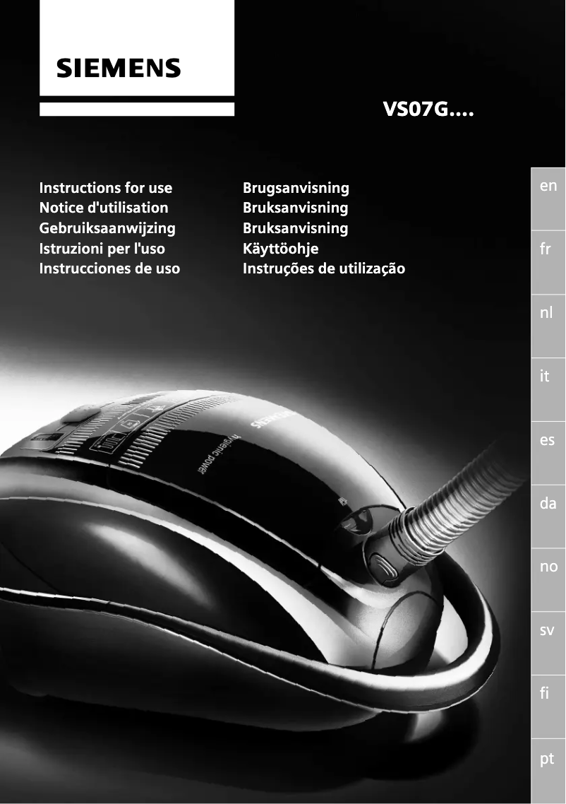 Page 1 of the manual Use and Maintenance Manual Siemens VS07GP1266
