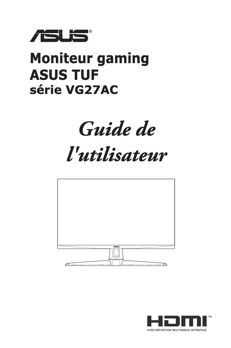 Page 1 of the manual User Manual Asus TUF Gaming VG27AC1A