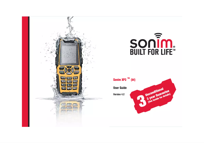 Page 1 of the manual User Manual Sonim XP3 BNL