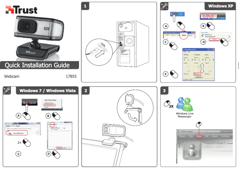 First page image of the manual for 17855 Nium HD 720p