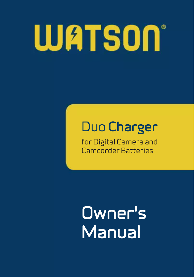 Page 1 of the manual User Manual Watson DX-1517