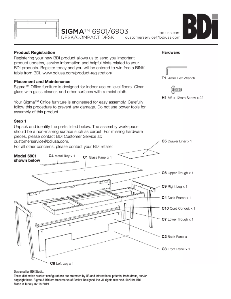 Page 1 of the manual User Manual BDI Sigma 6903