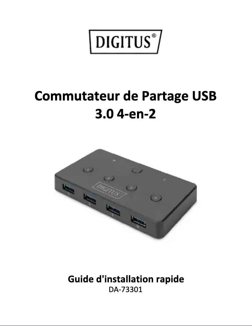 Page 1 of the manual User Manual Digitus DA-73301