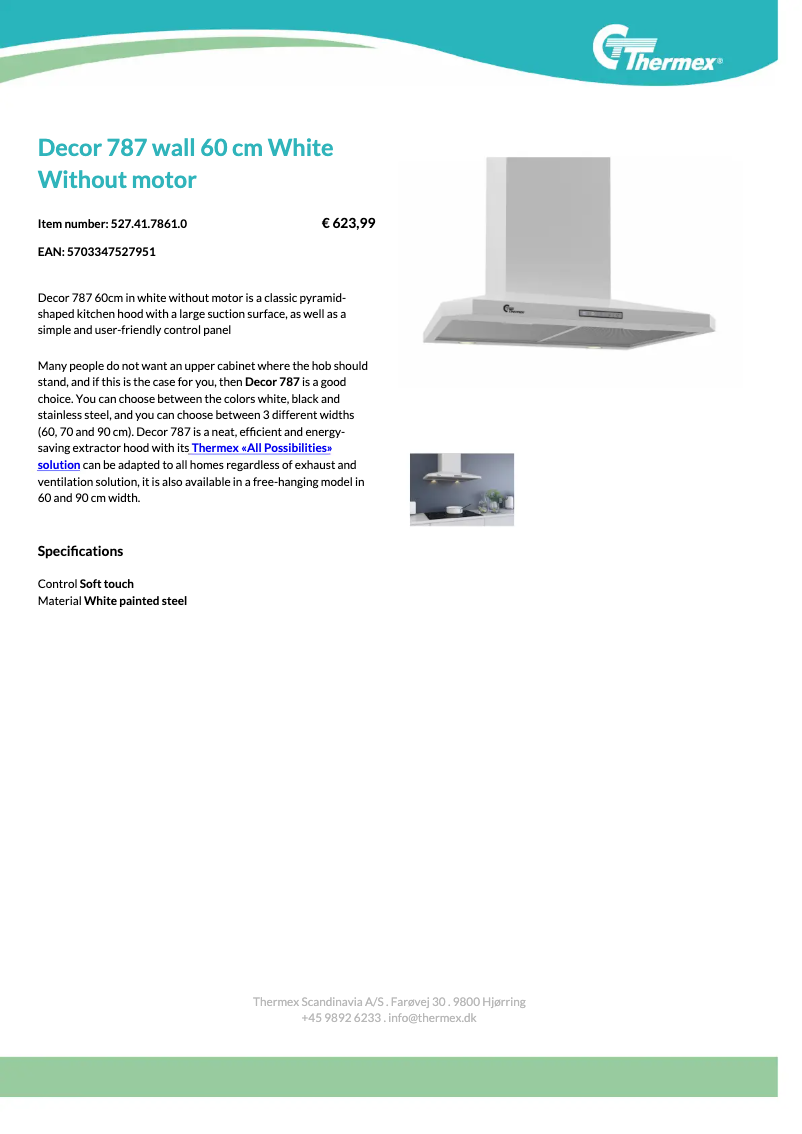 First page image of the manual for Decor 787