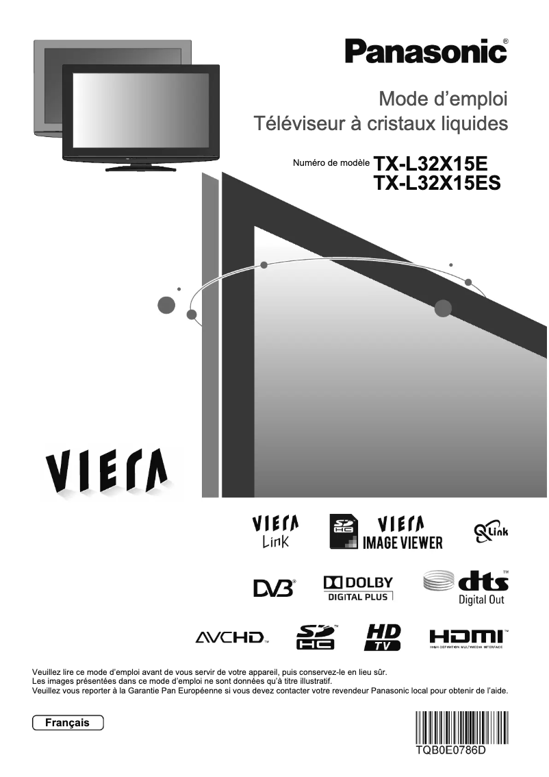 Page 1 of the manual User Manual Panasonic Viera TX-L32X15E