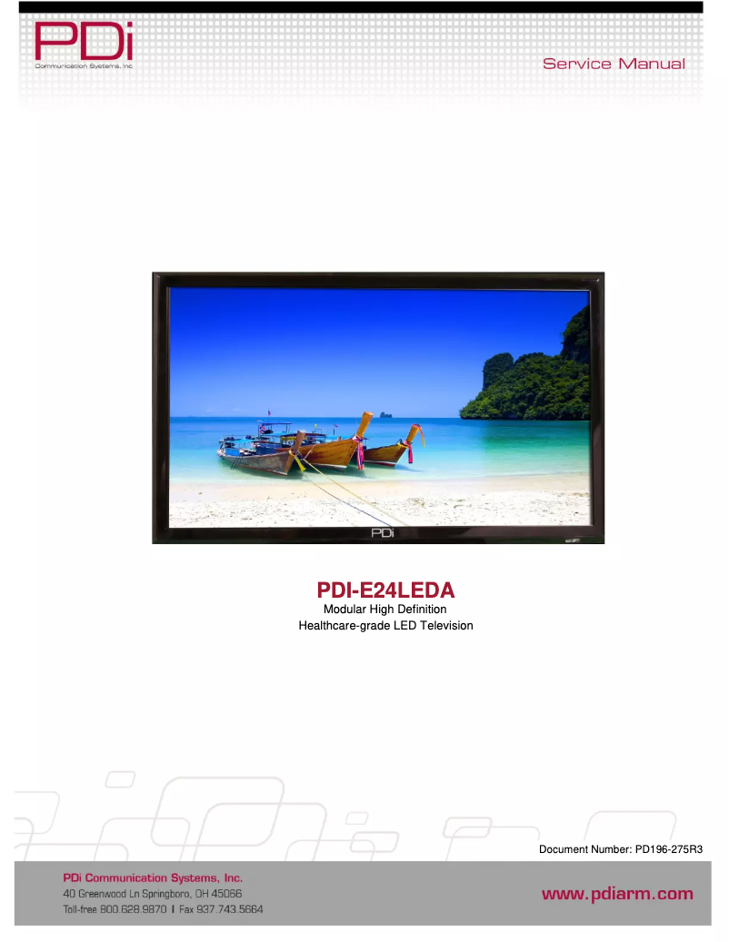 Page 1 of the manual User Manual PDI PDi-E24LEDA