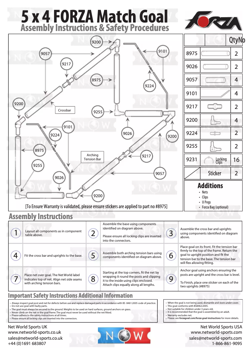 Page 1 of the manual User Manual Forza 5x4 Match