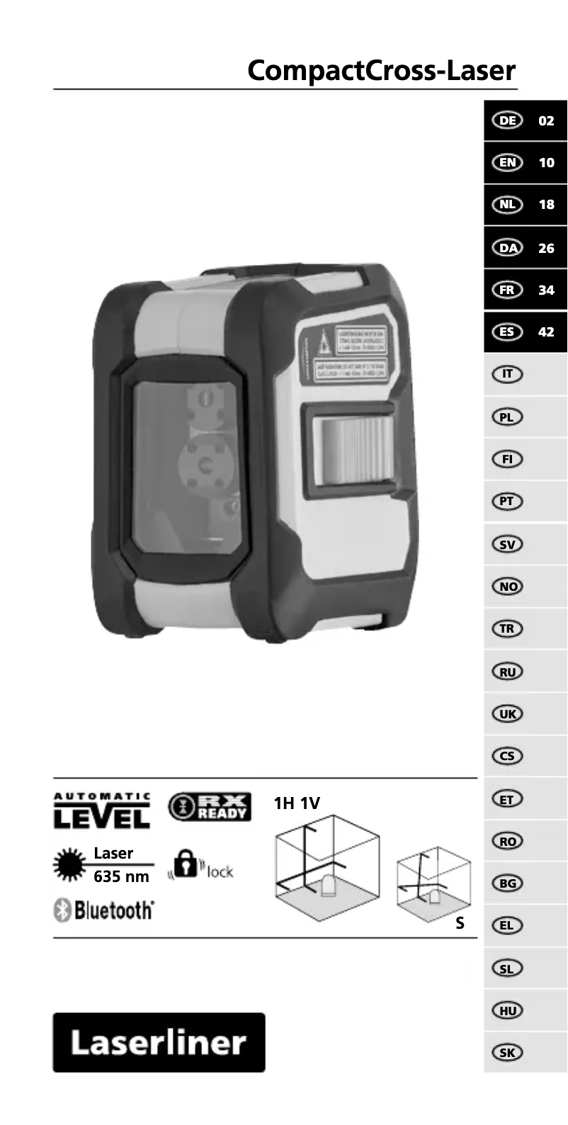 Page 1 of the manual User Manual Laserliner CompactCross-Laser
