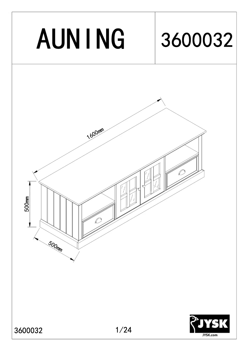 Page 1 of the manual User Manual JYSK Auning