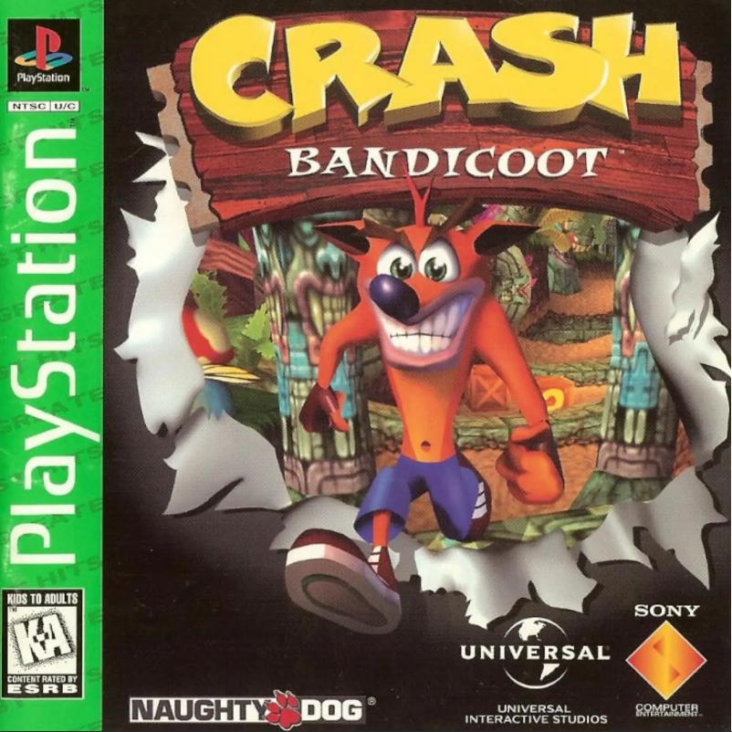 Image de la première page du manuel de l'appareil Crash Bandicoot