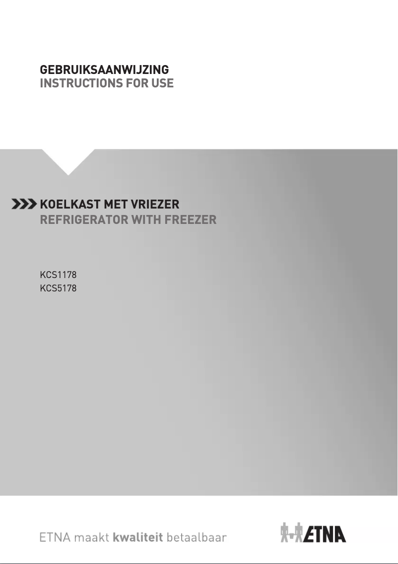 Page 1 of the manual User Manual Etna KCS5178