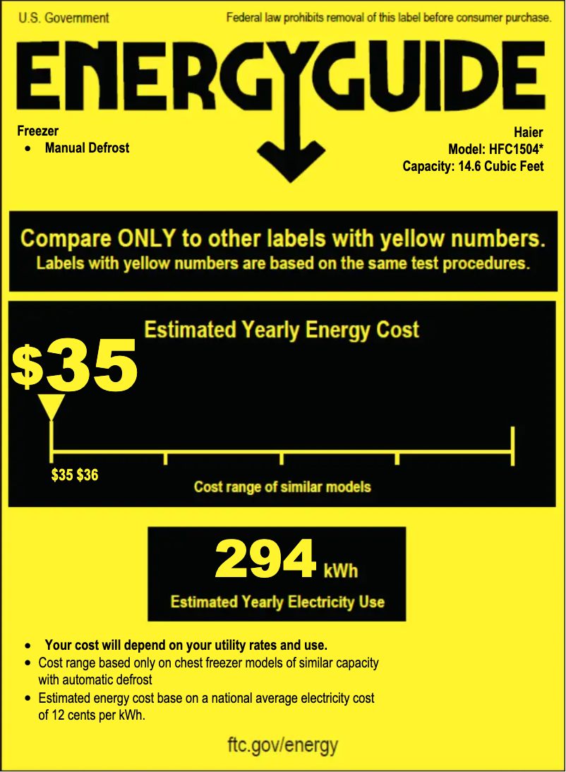 First page image of the manual for HFC1504ACW