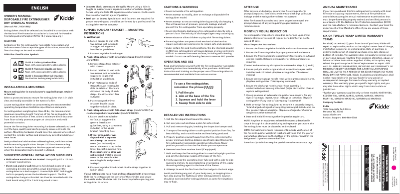 Page 1 of the manual User Manual Kidde 21008634MTL