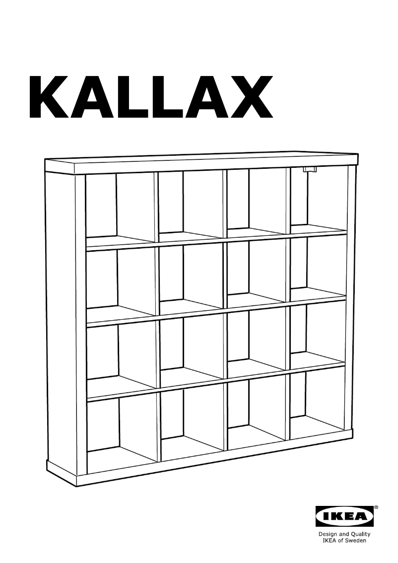 Page 1 of the manual Instruction Manual Ikea KALLAX