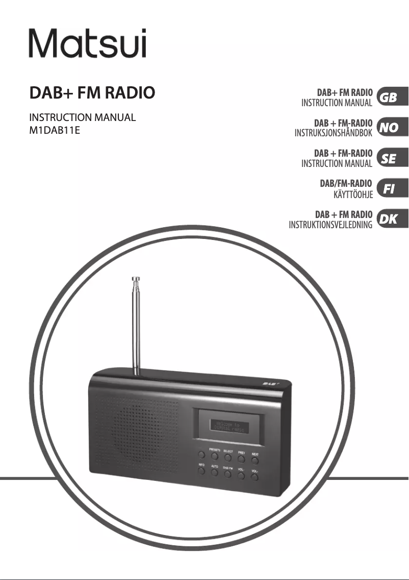 First page image of the manual for M1DAB11E