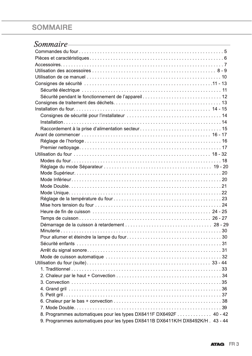First page image of the manual for DX6411F