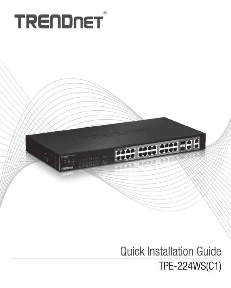 First page image of the manual for TPE-224WS