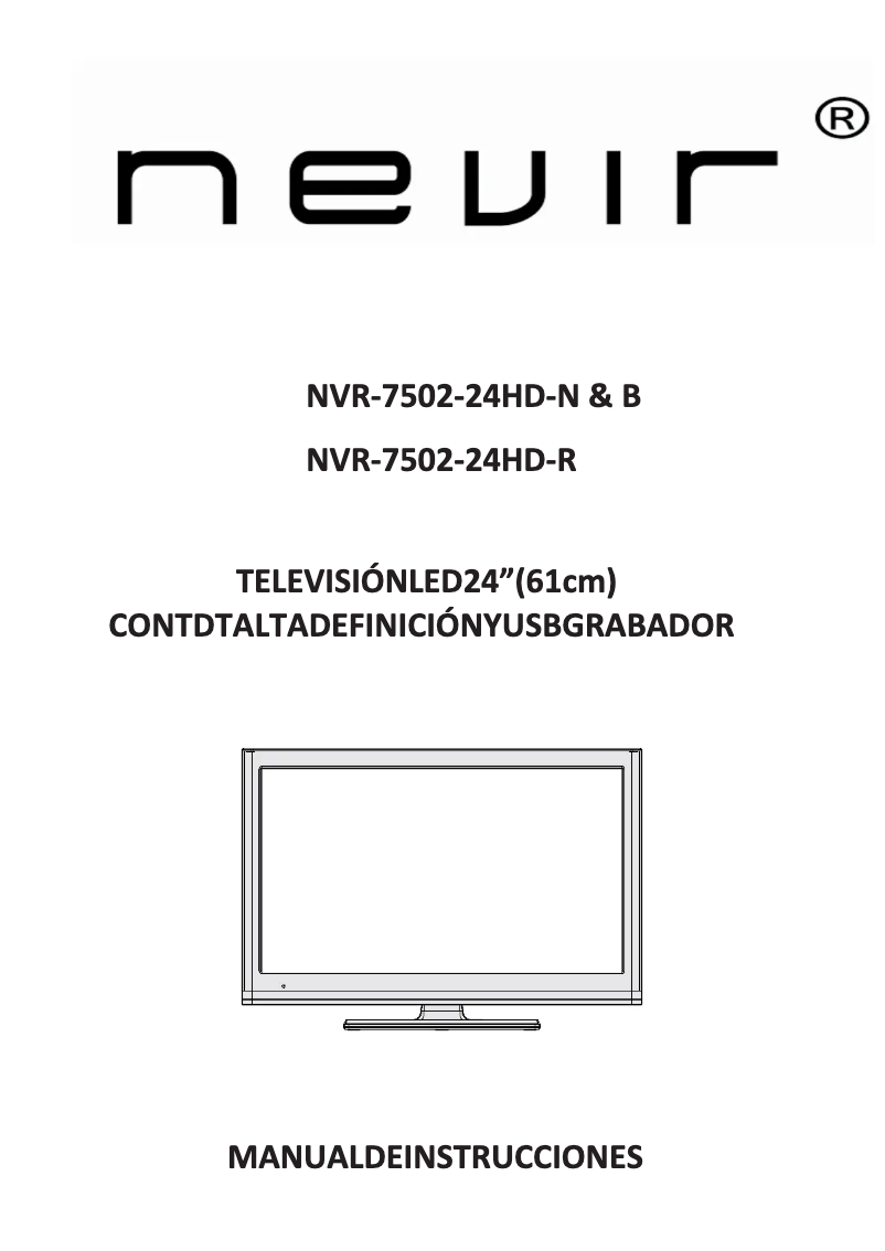 Page 1 of the manual User Manual Nevir NVR-7502-24HD-R