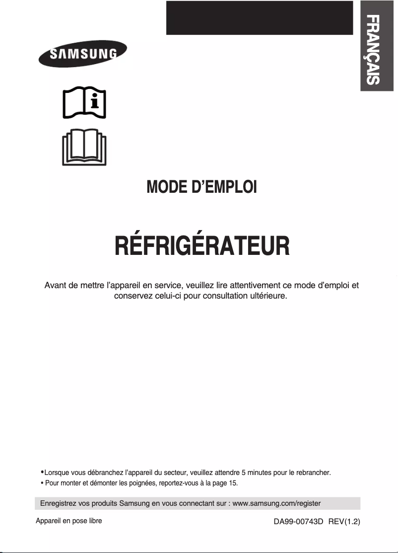 First page image of the manual for RT62EASW