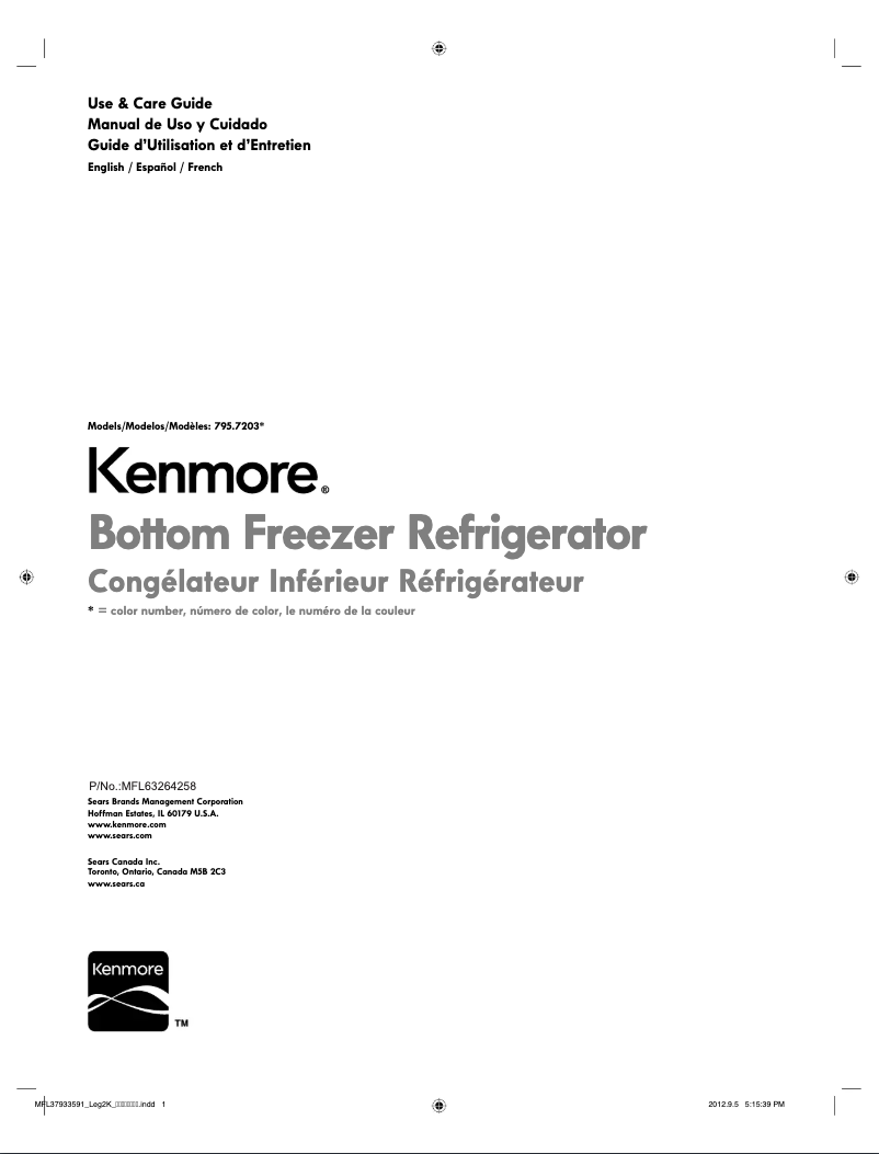 Page 1 of the manual User Manual LG 72039