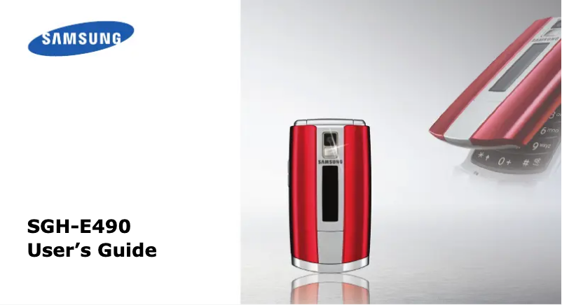 First page image of the manual for SGH-E490