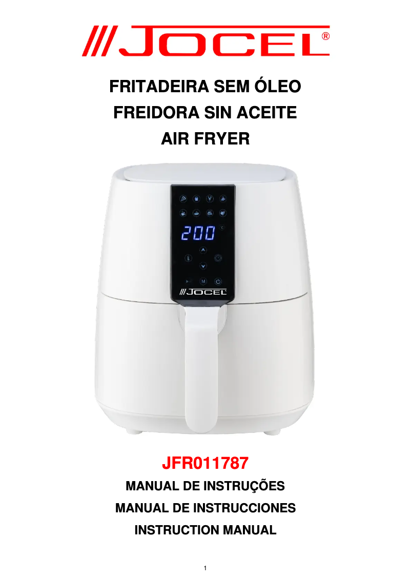 Image de la première page du manuel de l'appareil JFR011787