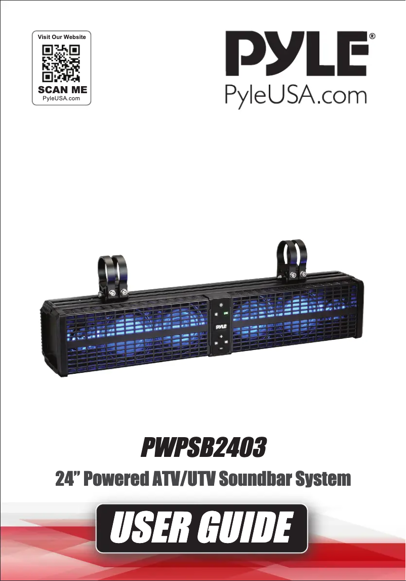 Page 1 of the manual User Manual Pyle PWPSB2403