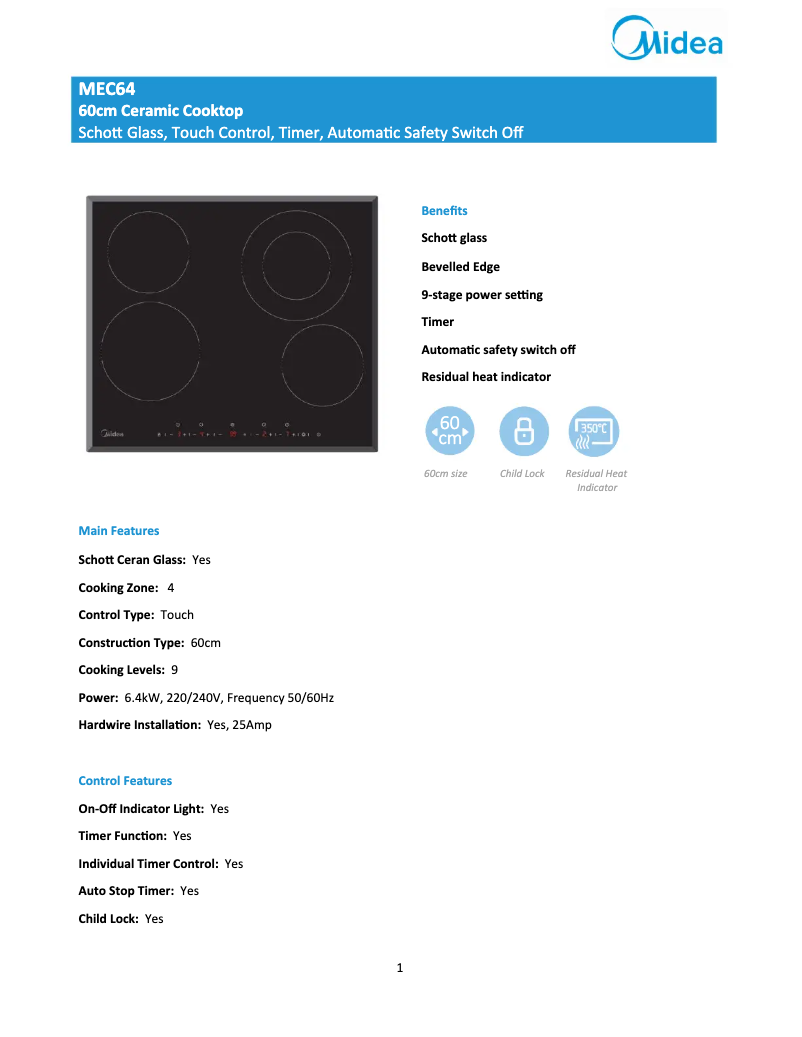 Image de la première page du manuel de l'appareil MEC64