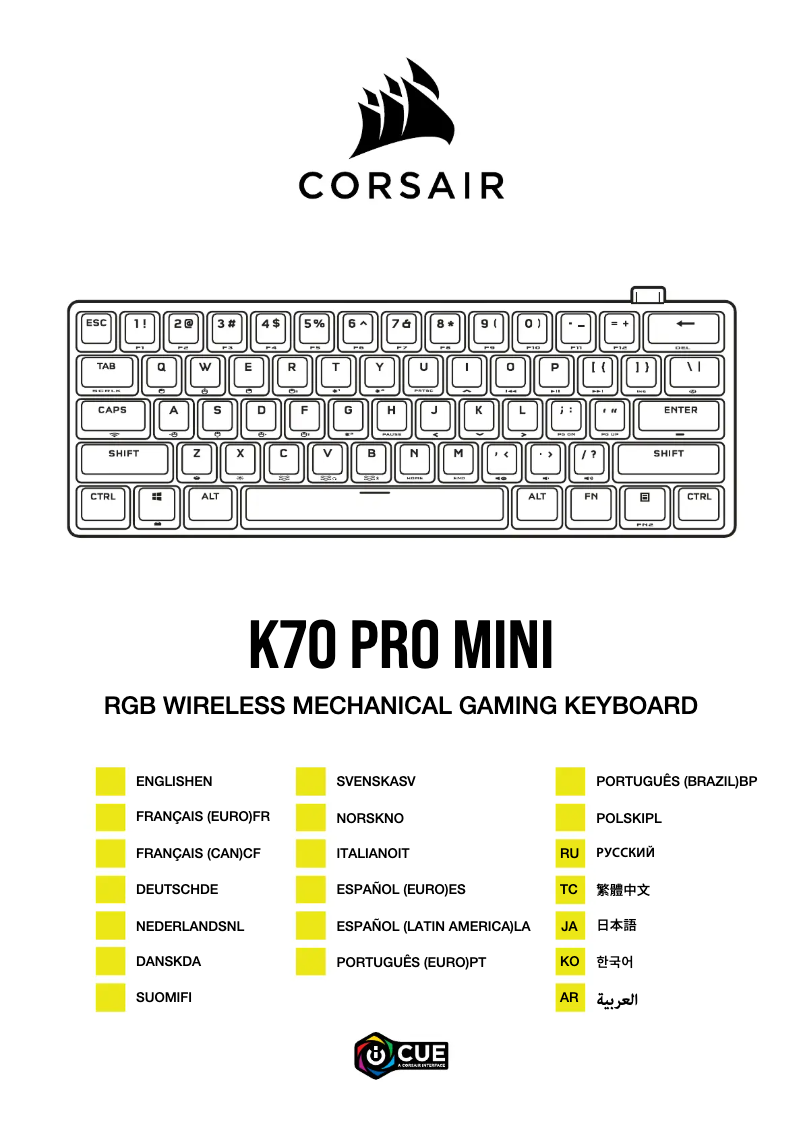 First page image of the manual for K70 Pro Mini