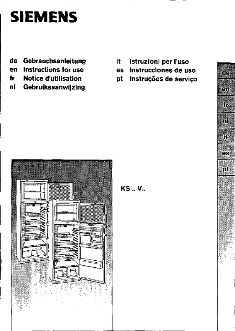 Page 1 of the manual User Manual Siemens KS29V21