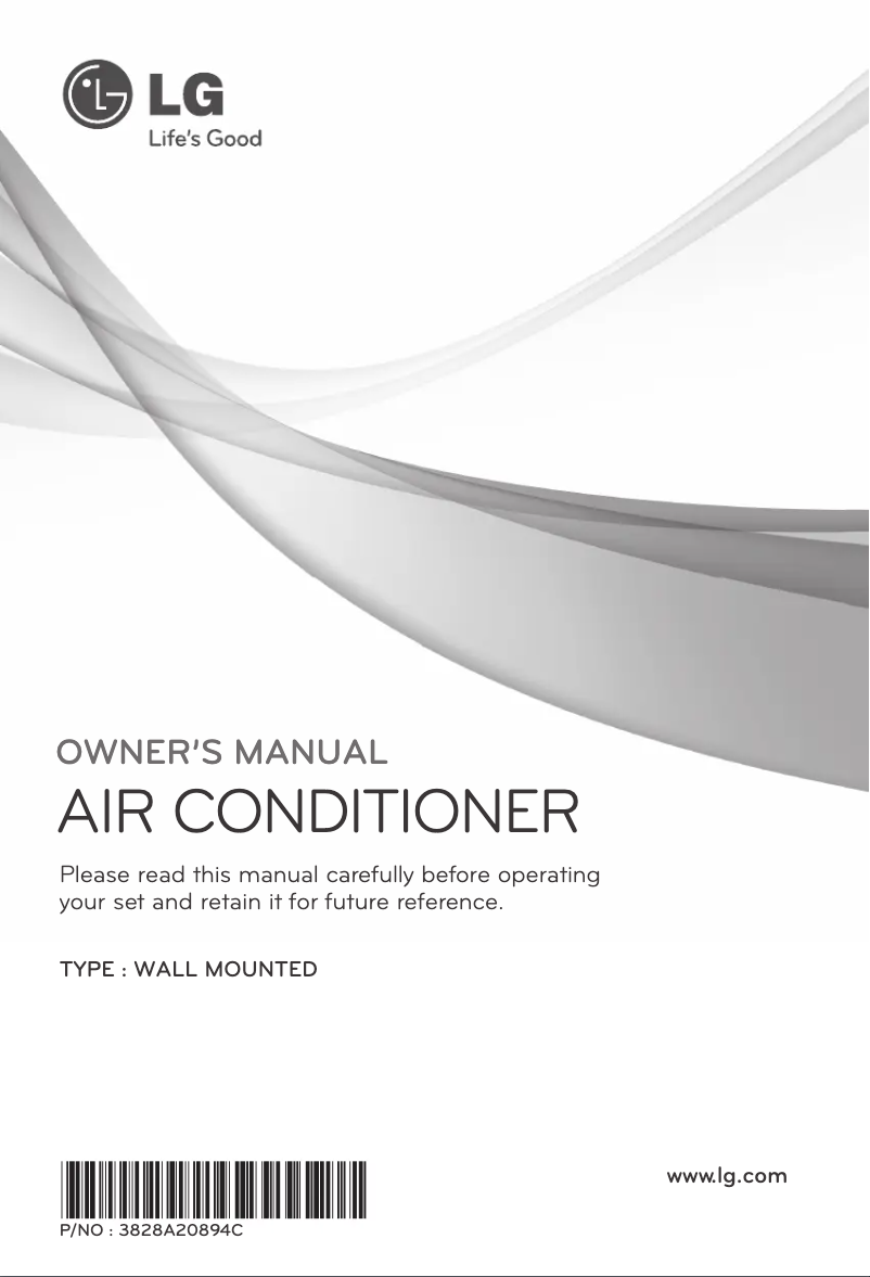 First page image of the manual for LSNC2525DB0