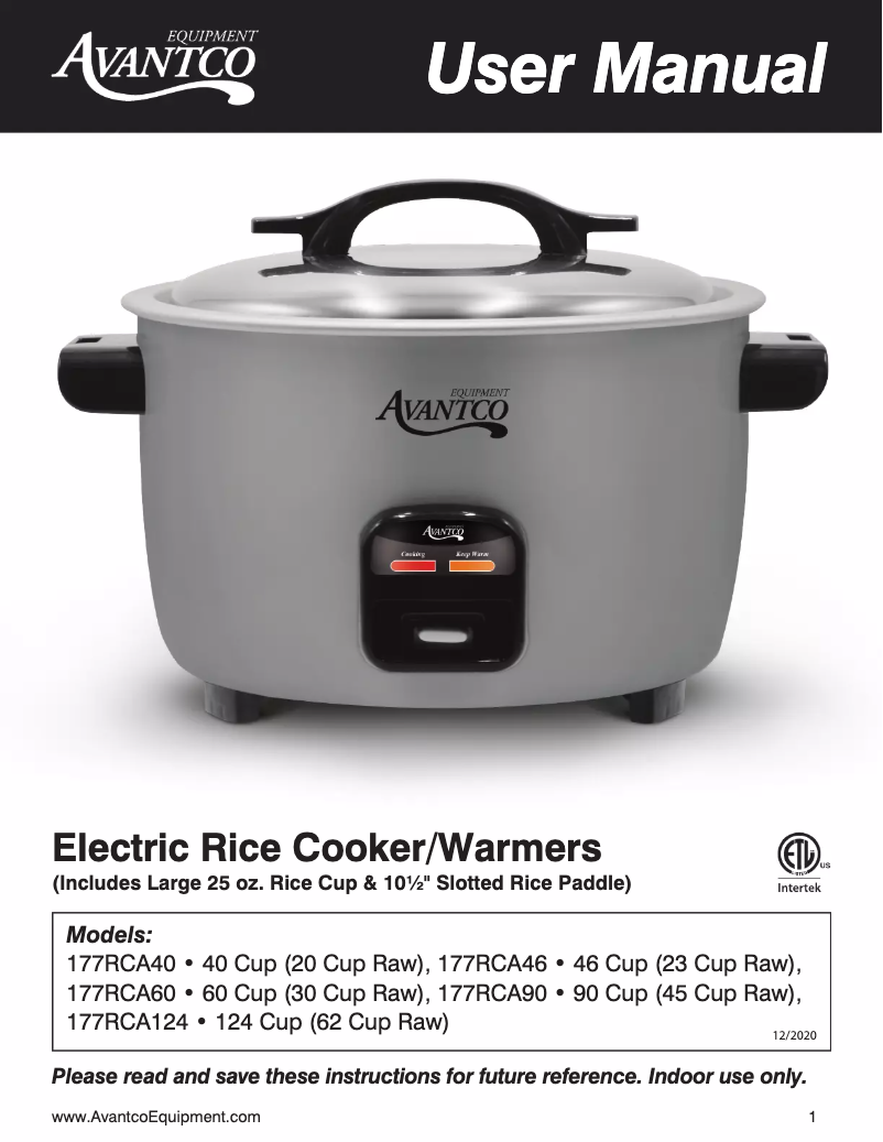 First page image of the manual for RCA124