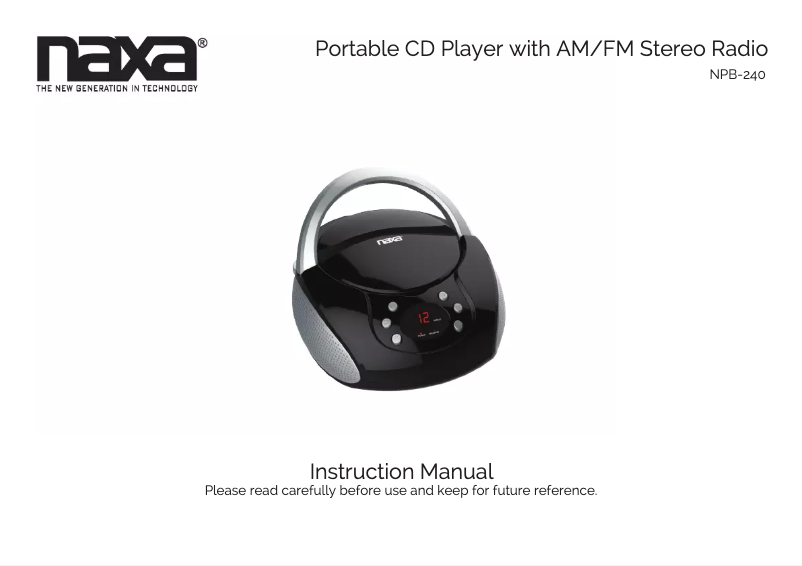 Image de la première page du manuel de l'appareil NPB-240