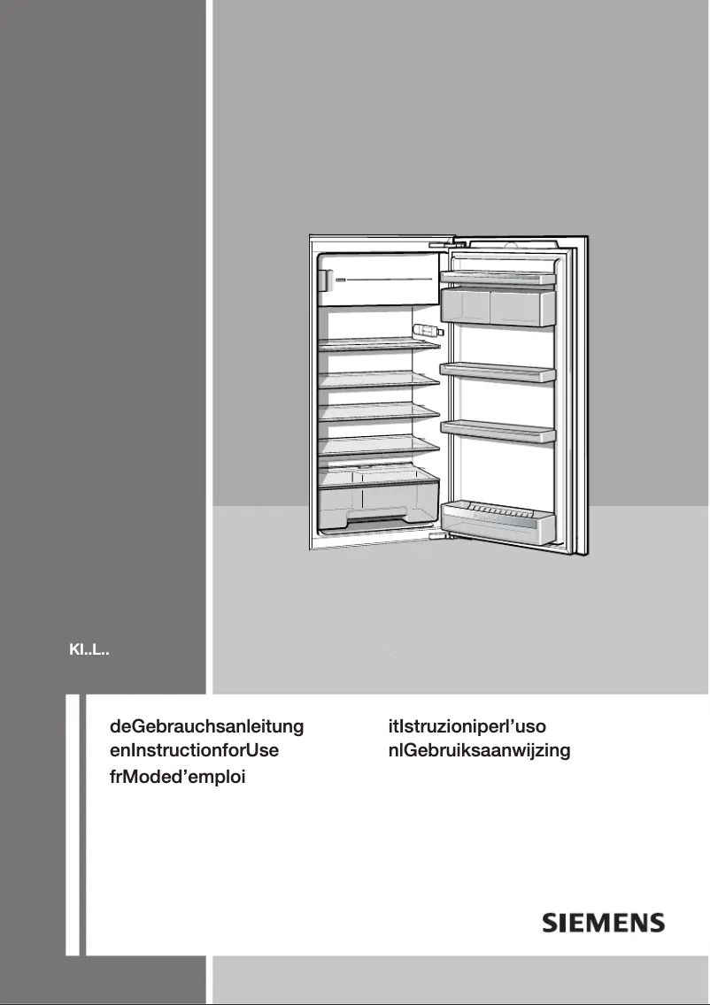 Page 1 of the manual User Manual Siemens KF18LE50