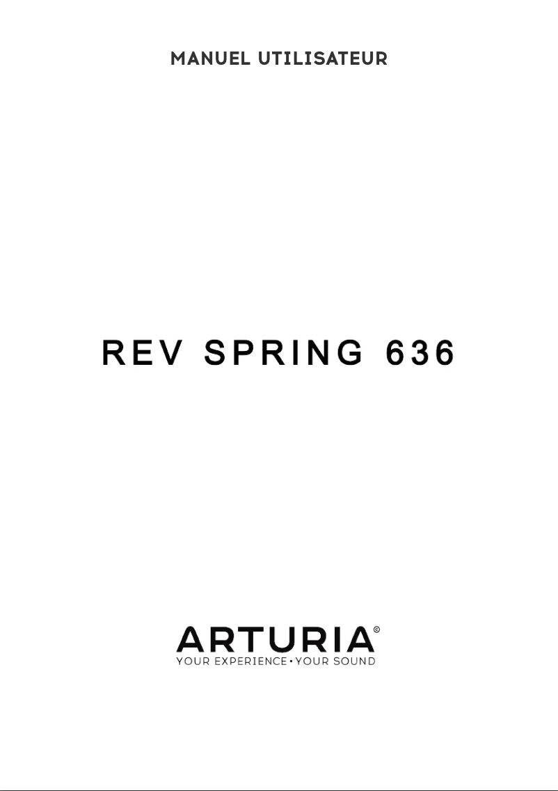 Page 1 of the manual User Manual Arturia REV Spring-636