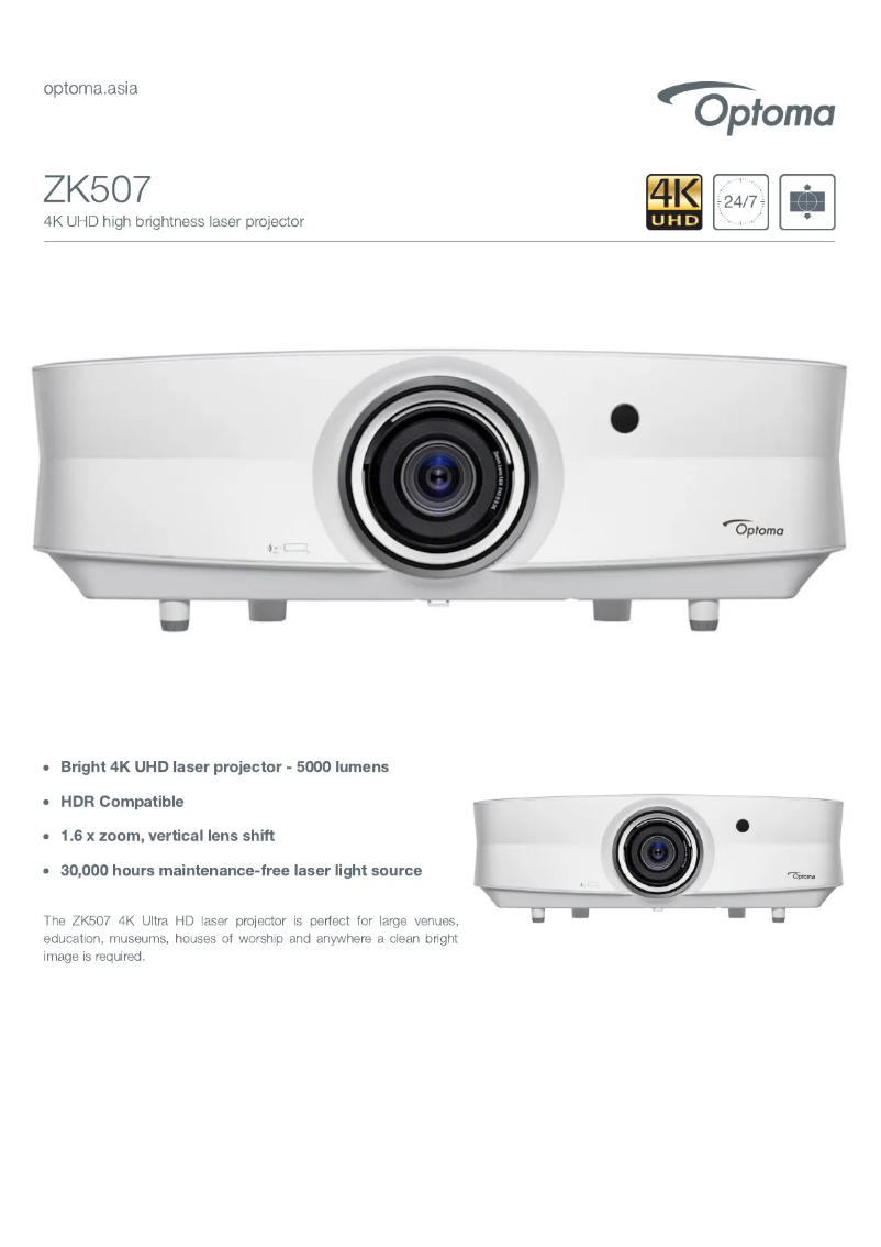 First page image of the manual for ZK507