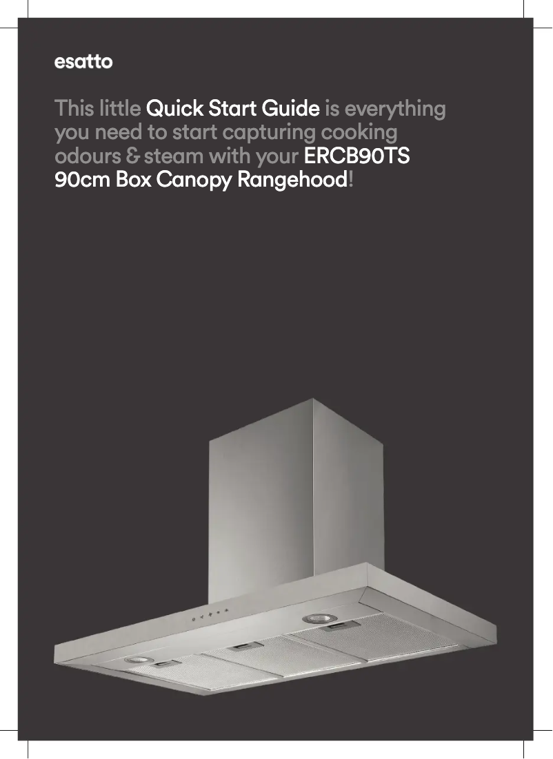 Page 1 of the manual Quick Start Guide Esatto ERCB90TS