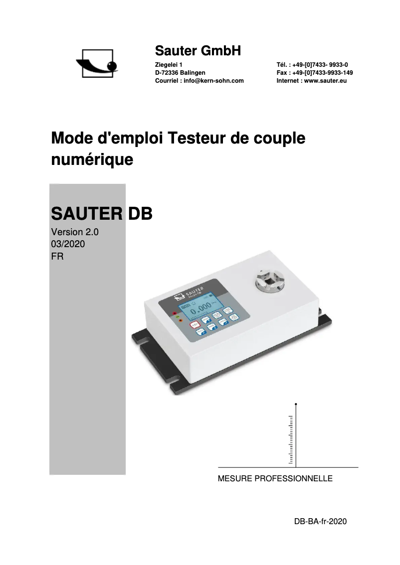 First page image of the manual for DB 100-2