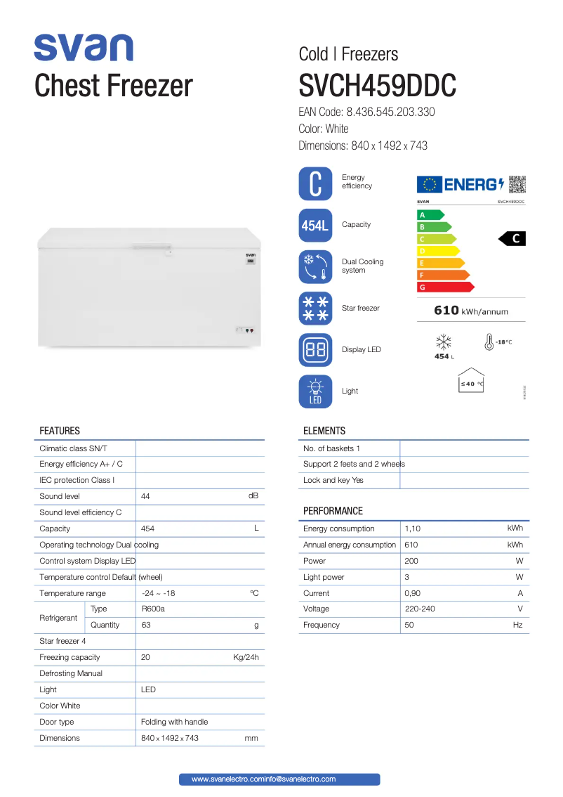 First page image of the manual for SVCH459DDC