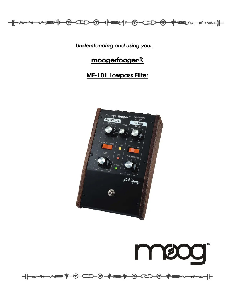 First page image of the manual for Lowpass Filter MF-101