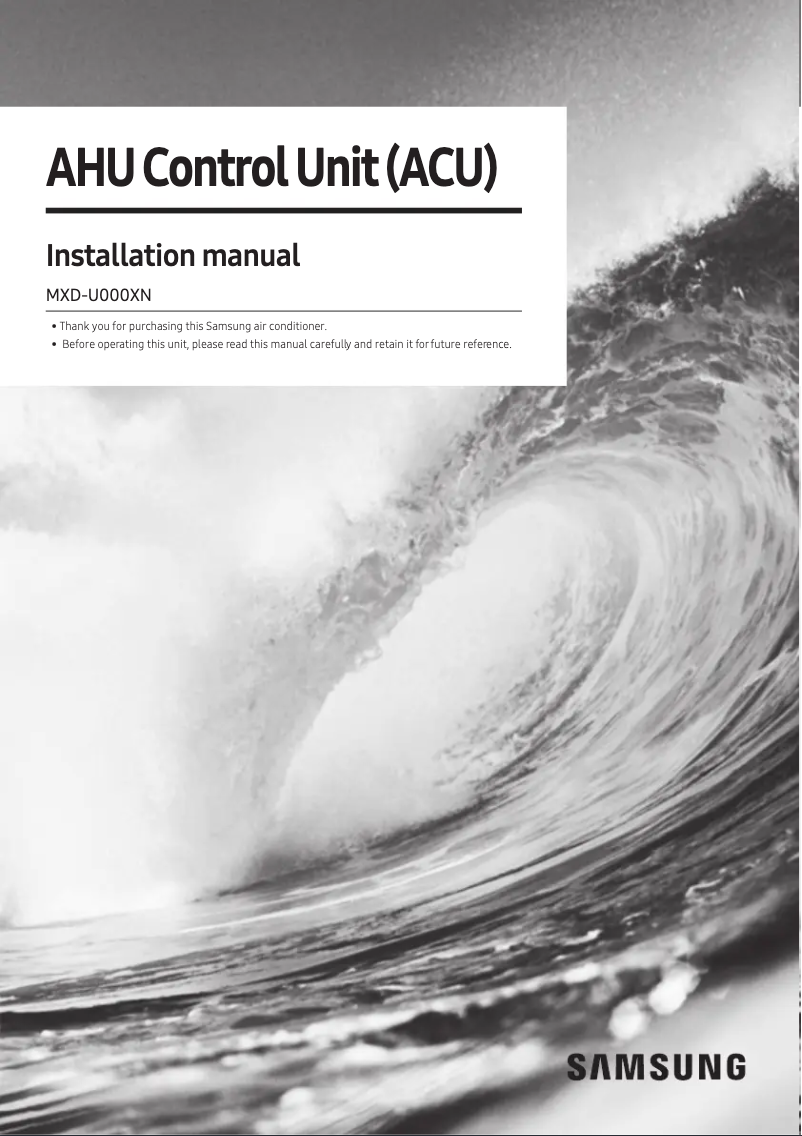 Page 1 of the manual User Manual Samsung MXD-U000XN