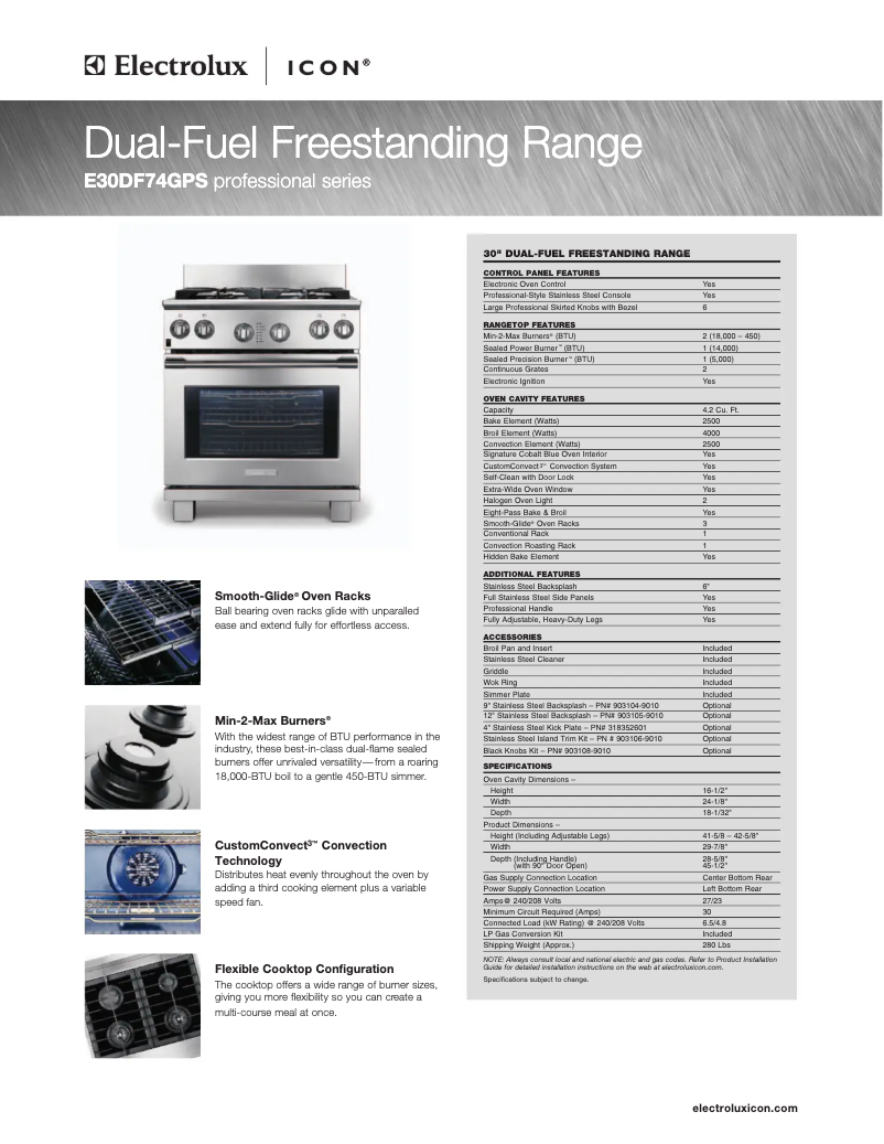First page image of the manual for E30DF74GPS