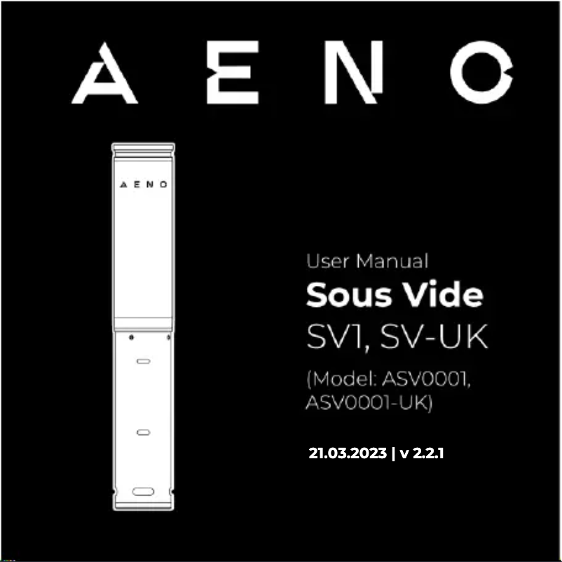 First page image of the manual for SV1