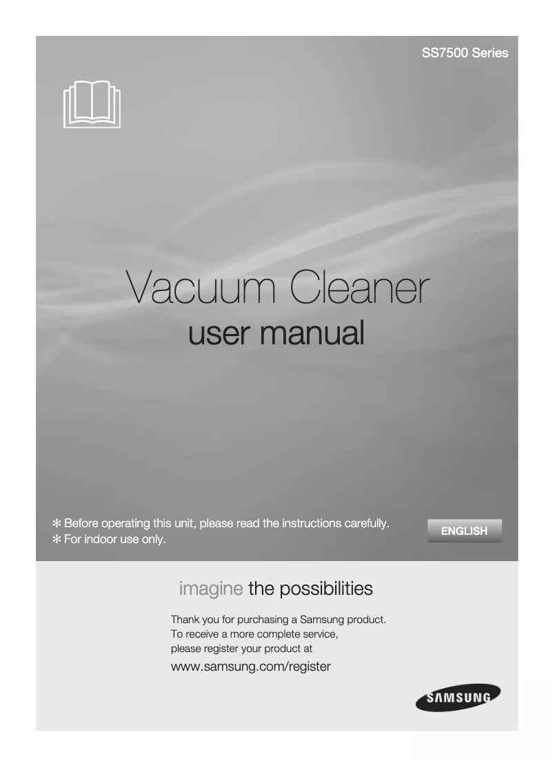 Page 1 of the manual User Manual Samsung SS7550