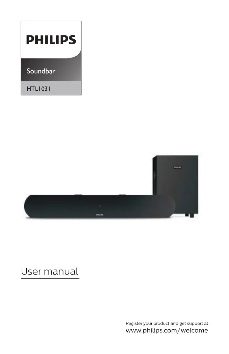 Page 1 of the manual User Manual Philips HTL1031